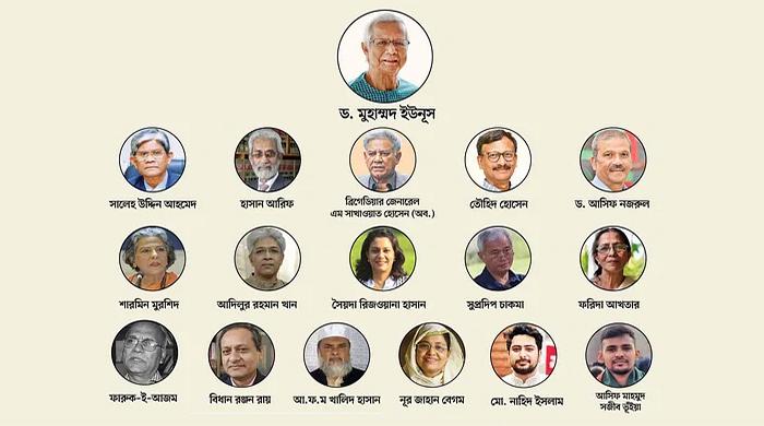 অন্তর্বর্তীকালীন সরকারের উপদেষ্টারা যেসব মন্ত্রণালয়ের দায়িত্ব পেলেন অন্তর্বর্তীকালীন সরকারের উপদেষ্টারা যেসব মন্ত্রণালয়ের দায়িত্ব পেলেন