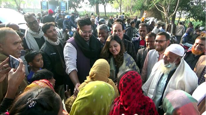 নওগাঁ-৫ আসনে স্বস্ত্রীক নির্বাচনী প্রচার-প্রচারণায় সাড়া ফেলেছেন জলিলপুত্র এমপি জন