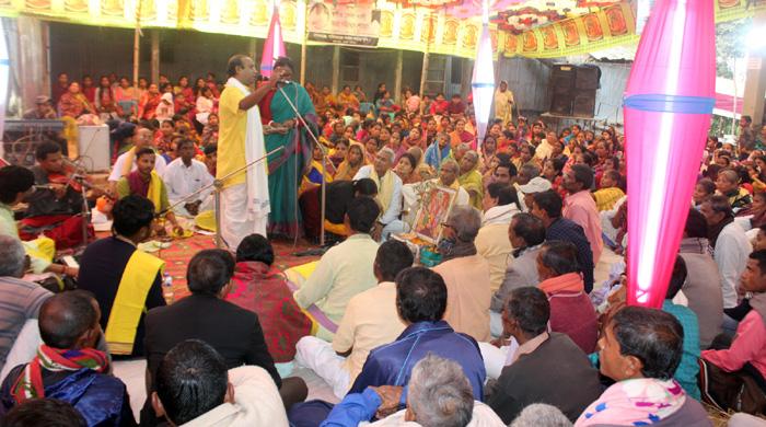  সাঘাটার লীলা কীর্তন অনুষ্ঠান চলছে ২৪ প্রহর 