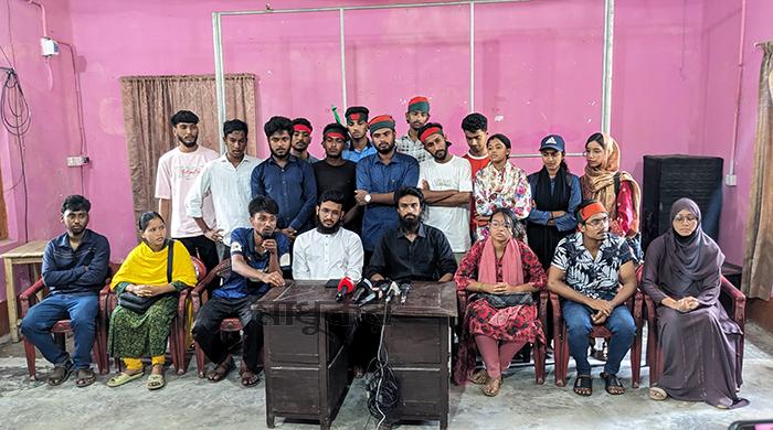 গাইবান্ধায় বৈষম্যবিরোধী ছাত্র আন্দোলনের সংবাদ সম্মেলন