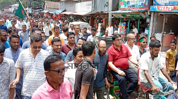 গাইবান্ধায় বিএনপির বিজয় মিছিল গাইবান্ধায় বিএনপির বিজয় মিছিল