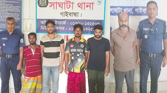 সাঘাটায় মাদকবিরোধী অভিযানে ৫ জন গ্রেপ্তার