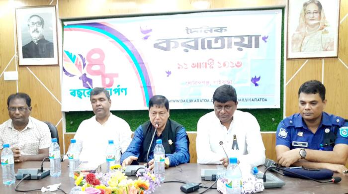 গোবিন্দগঞ্জে দৈনিক করতোয়ার প্রতিষ্ঠা বার্ষিকী পালিত