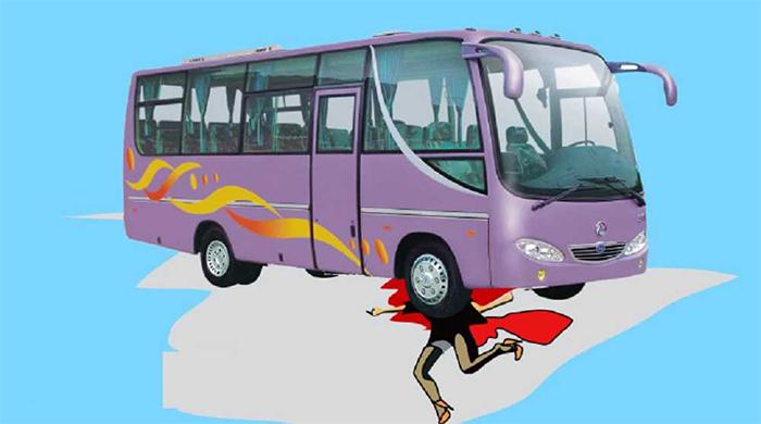 সাদুল্লাপুরে বাসের চাপায় পিষ্ট হয়ে অজ্ঞাত ব্যক্তির মৃত্যু