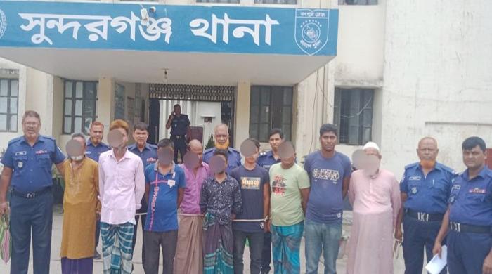 সুন্দরগঞ্জে ৯ আসামি গ্রেপ্তার