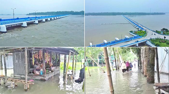 ডালিয়া পয়েন্টে তিস্তার পানি বিপৎসীমার ওপরে, নিম্নাঞ্চলে বন্যা