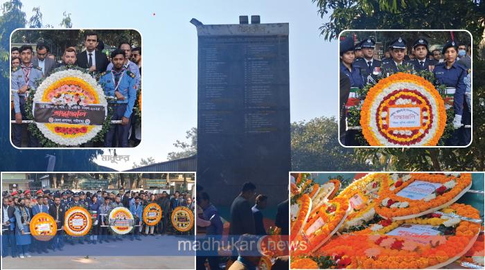 শহীদ বুদ্ধিজীবী দিবসে গাইবান্ধার শহীদ স্মৃতিস্মম্ভে সর্বস্তরের মানুষের শ্রদ্ধা