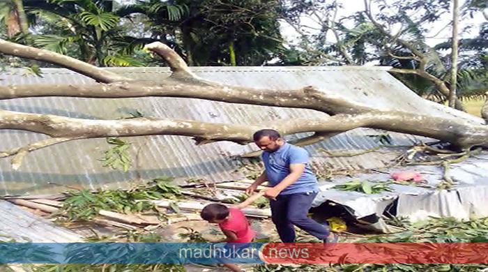 সুন্দরগঞ্জে কালবৈশাখী ঝড়ে ব্যাপক ক্ষতিসাধন 