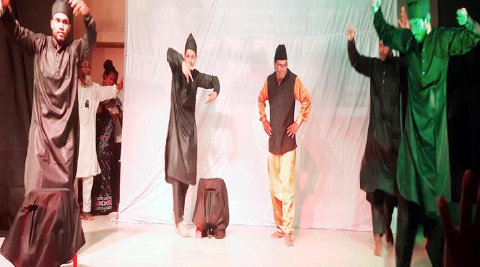 গোবিন্দগঞ্জ শিল্পকলা একাডেমির বিশেষ নাটক মাকড়সাঁর মঞ্চায়ন