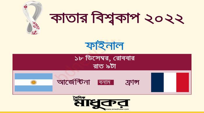 কাতার বিশ্বকাপ ২০২২ আজ ফাইনাল খেলা