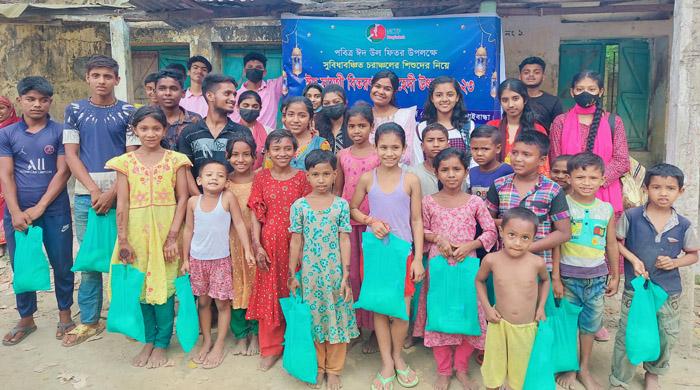 চরাঞ্চলের শিশুদের ঈদ সামগ্রী বিতরন ও মেহেদী উৎসব 