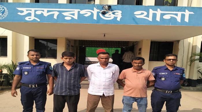 সুন্দরগঞ্জে তিন জুয়াড়ি গ্রেপ্তার