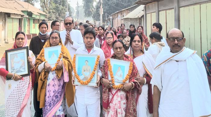 গাইবান্ধায় শ্রীশ্রী ঠাকুর অনুকূল চন্দ্রের জন্ম মহোৎসব উপলক্ষে র‍্যালি