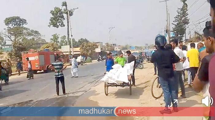 বিরামপুরে ট্রাকের ধাক্কায় দুই মোটরসাইকেল আরোহী নিহত