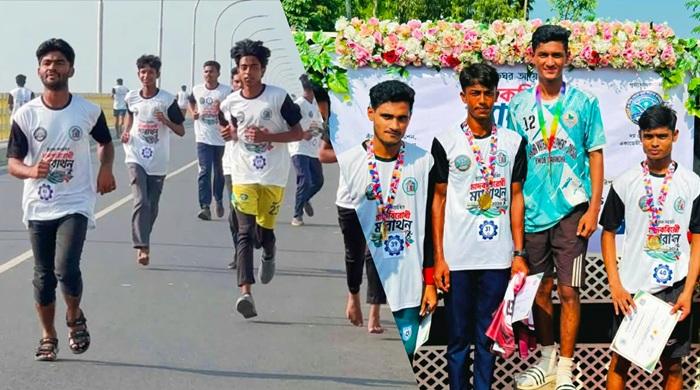 সুন্দরগঞ্জে কুঁড়েঘর ফাউন্ডেশনের মাদকবিরোধী ম্যারাথন