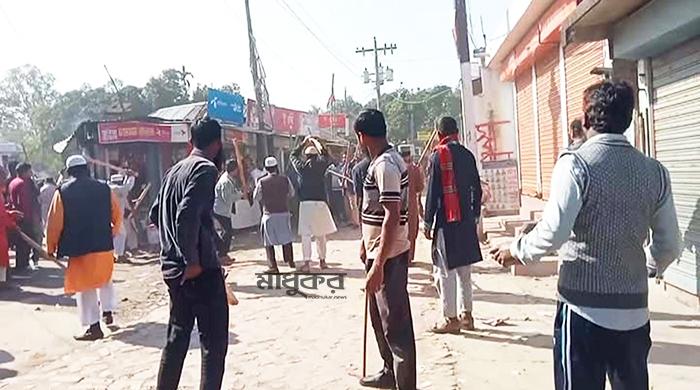 সাঘাটায় বিএনপি-জামায়াতের সংঘর্ষে আহত ১৩
