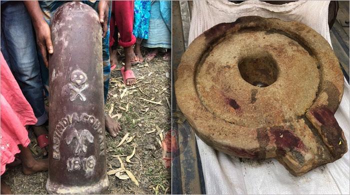বিরামপুরে ইস্ট ইন্ডিয়া কোম্পানি‘র সীমানা প্রাচীর পিলার ও শিবলিঙ্গ উদ্ধার