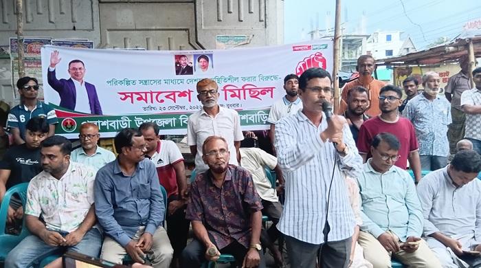 পলাশবাড়ীতে বিএনপির বিক্ষোভ সমাবেশ ও মিছিল