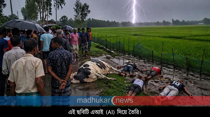 গাইবান্ধায় বজ্রপাতে শিশুসহ চারজনের মৃত্যু
