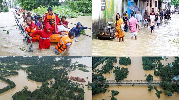 বন্যায় প্রাণহানি বেড়ে ২৩, ক্ষতিগ্রস্ত ৫৭ লাখ মানুষ বন্যায় প্রাণহানি বেড়ে ২৩, ক্ষতিগ্রস্ত ৫৭ লাখ মানুষ