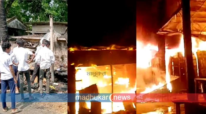 গাইবান্ধায় আগুনে পুড়লো ৩ দোকান গাইবান্ধায় আগুনে পুড়লো ৩ দোকান